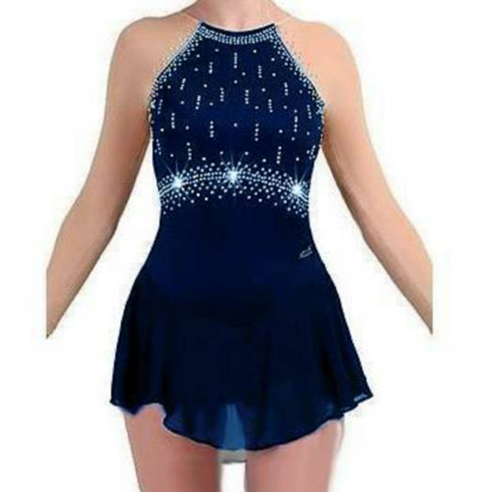 dark blue figure skating dresses Jerry's 552 Crystal Marquis Figure Skating Dress