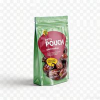 Op maat bedrukte 520g transparante hersluitbare staande zipzakken van voedselveilige kunststof voor dadels, olijven en gedroogd fruit OEM