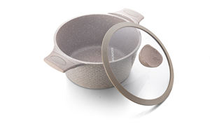 Marble Color <strong>Fish</strong> Scale Pattern Casserole with Silicone Lid Soup &amp; Stock <strong>Pots</strong> with Induction Bottom - Product Image 4