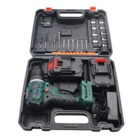 Perceuse électrique 21V DIY sans fil, mini perceuse à percussion avec batterie au lithium, moteur sans balais, outils électriques à vitesse variable supportés par l'OEM