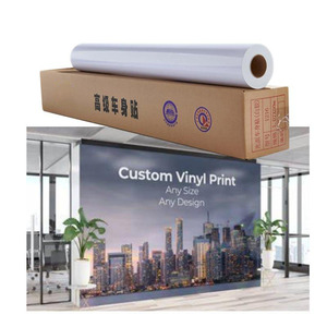 Autocollant en vinyle en gros, impression à l'encre éco-solvant, autocollant en vinyle PVC auto-adhésif, matériau publicitaire en vinyle avec colle permanente - Product Image 1
