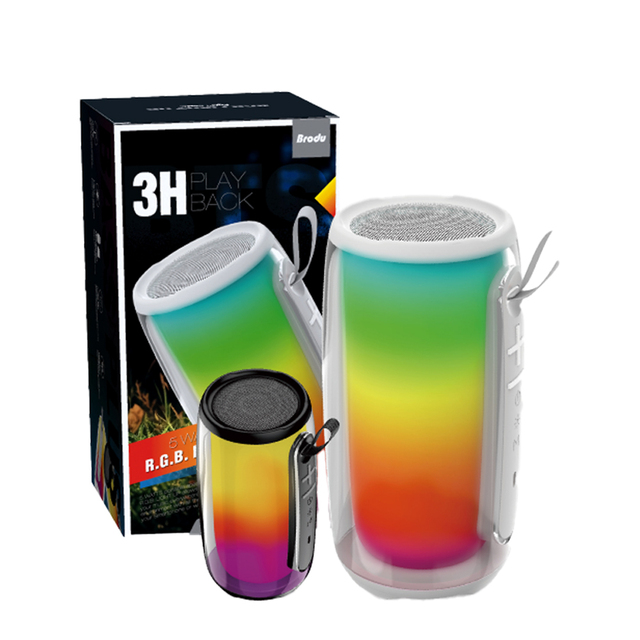 Light Small Portable Loudspeaker Rechargeable Gradient Color Mini Wireless BT Speaker for Mobile Phone