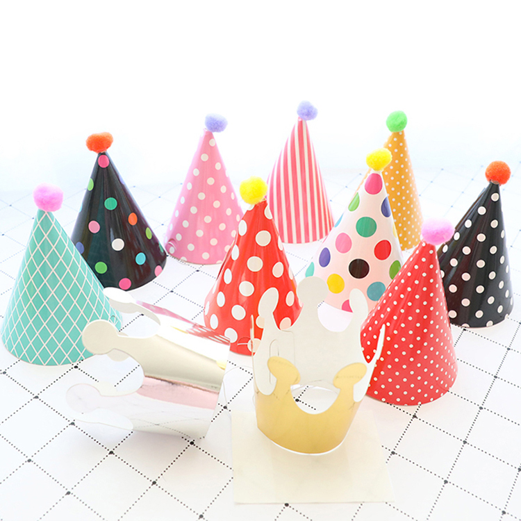 Chapeaux Anniversaire Carton Ladybug - Lot De 6, Décoration Fête Enfant