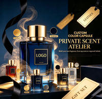 Atelier de parfums privés, parfum personnalisé EDP, flacon carré de luxe, bouchon doré, plusieurs couleurs liquides, gravure de logo, coffret cadeau, OEM ODM