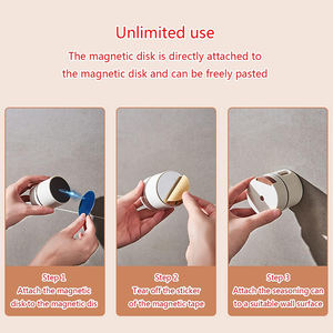 ชุดกระปุกเครื่องเทศแม่เหล็กติด<span class=keywords><strong>ผนัง</strong></span>พร้อมชั้นวางและถ้วยเก็บเครื่องปรุง - Product Image 6