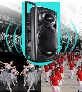 15 inch sạc Bluetooth Xe đẩy Loa wiht nhựa Trường hợp với BT/FM Radio/USB Loa ngoài trời - Product Image 4