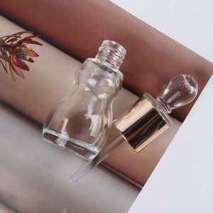 Sang trọng <span class=keywords><strong>12ml</strong></span> rõ ràng tinh dầu chai bầu hình dạng nước hoa thủy tinh nhỏ giọt chai - Product Image 6