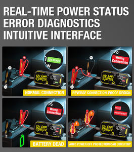 Портативное пусковое устройство (джамп-стартер) 12В 2200А для мотоциклов и автомобилей, 10000мАч, 620CCA, с LED-фонарем и USB, до 25 циклов запуска - Product Image 3