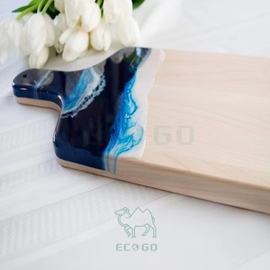 เขียงไม้ลายทะเลพร้อมหูจับ เป็นมิตรกับสิ่งแวดล้อม ใช้เสิร์ฟชีส ถาดสำหรับงานปาร์ตี้ ตกแต่งสไตล์ชายทะเล ดีไซน์หรูหรา ปรับแต่งได้ - Product Image 3