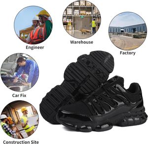 CHITED Lightweight Steel <strong>Toe</strong> <strong>Sneakers</strong> for Men Women Indestructible <strong>Composite</strong> Safety Shoes Air Cushion Slip Lace-Up Summer - Product Image 6