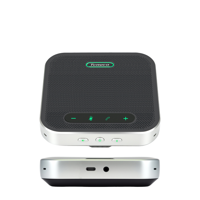 Tenveo M2B USB//Wireless Speakerphone Conference Speaker and Microphone 360° Voice Pickup for 3-12 People