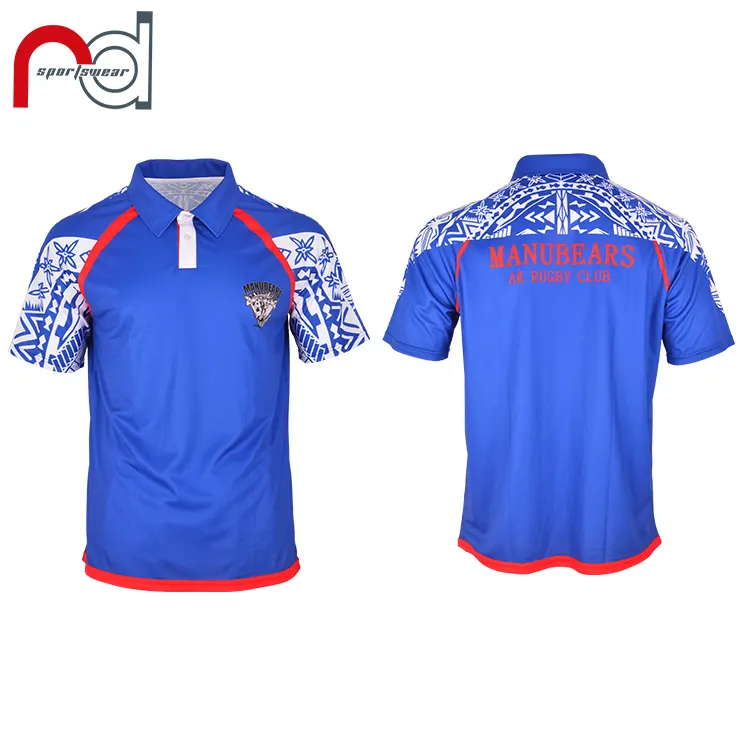 Camiseta Polo sublimada para Club de Rugby, Polo deportivo personalizado, camisetas de Rugby y pantalón corto de sarga de poliéster