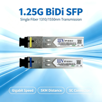 Transceiver Fibre Optique Monomode Gigabit 1.25G BiDi SFP 5km Interface SC SMF Prise en Charge de l'Étiquetage Personnalisé Module Optique SFP