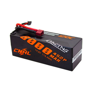 CNHL レーシングシリーズ 8000mAh 14.8V 4S 120C リポバッテリー ハードケースカー ディーンズプラグ付き - Product Image 3