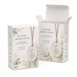 Boîte en carton offset couleur ivoire à prix d'usine pour emballage de pierres aromatiques et de parfums d'intérieur – Ensemble en carton haute définition - Product Image 1