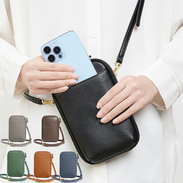 Women's Genuine Leather Lady Handbag 2026 New Unique Versatile Crossbody Phone Bag Large Capacity Multi-layer Single-shoulder