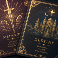 Cartes à collectionner personnalisables DIVINE PALACE en carton épais avec finition vernie pour usage familial, écologiques et durables