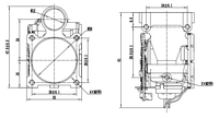 Module de télémétrie laser en alliage d'aluminium de qualité industrielle EYOUNG EFC-10000B 1535nm Erbium-Glass, portée de 13000m, 10Hz, IP67, RS422, garantie 1 an