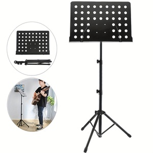 Portatile pieghevole Music Stand regolabile estensibile chitarra batteria Erhu violino Performance Band da viaggio Notebook porta proiettore - Product Image 4