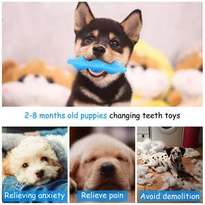 Jouets à mâcher pour animaux de compagnie Petits chiens Jouets propres à 360 ° Convient 2-8 mois Nettoyage des dents du chiot et massage des gencives Jouet interactif pour chien - Product Image 2