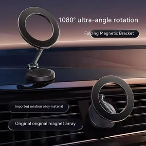Support de téléphone magnétique en métal pour voiture Support de téléphone pliable et réglable à rotation <span class=keywords><strong>360</strong></span> pour Iphone 17 14 13 12 11 Pro Max Samsung <span class=keywords><strong>Xiaomi</strong></span> - Product Image 4