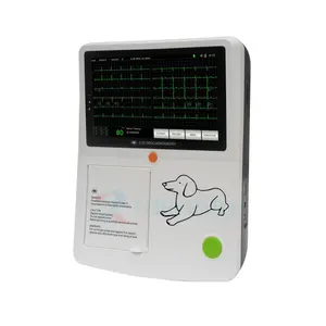 Equipo médico 7 plomo 3 canales máquina de ECG para animales