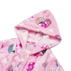 <span class=keywords><strong>Albornoz</strong></span> de franela suave para niña, pijama con capucha con estampado encantador para niños - Product Image 4