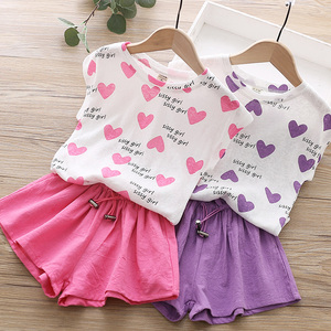 Vêtements en gros de Guangzhou : T-shirts et culottes pour enfants, ensemble mignon à volants pour filles, Anarkali, achat en ligne - Product Image 2