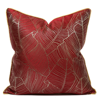 Nouvelle housse de coussin décorative de luxe haut de gamme rouge, taie d'oreiller géométrique pour canapé, lit, coussin de canapé, housses de coussin 50x50 45x45