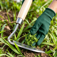 Outil de jardinage multifonctionnel torsadé avec manche en bois, faucille et houe pour le désherbage quotidien, la récolte du riz et du blé, et le jardinage en zones inondées