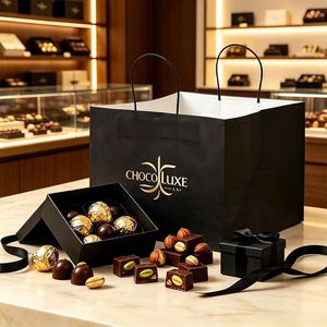 Custom Eco-Friendly Food Grade Recyclable Kraft Paper <b>Bags</b> Logo for Bread <b>Cookies</b> Cakes Chocolate Packaging Cafe Bakery Shops - Product Image 4