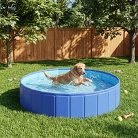 Piscine pliable en PVC pour animaux de compagnie (chiens/chats/petits animaux) – Conception facile à ranger pour utilisation en salle de bain – Baignoire extérieure pour le bain des chiens