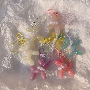 Creative Cartoon Mobile Phone Bag Charms Car Pendant 3D Pearl Puppy Dog Keychain Cartoon <b>Key</b> Ring Cute Balloon Dog <b>Key</b> <b>Chains</b> - Product Image 1