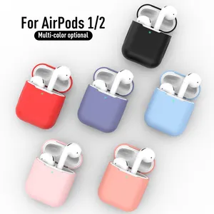 애플 Airpods 1/2 Airpod 케이스를 위한 주문을 받아서 만들어진 방수 내진성 실리콘 이어폰 덮개 상자