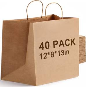 Bolsas de Papel Kraft de Alta Calidad para Llevar, Impresas Personalizadas, Recicladas, para Panaderías, Cafeterías y Supermercados - Product Image 1