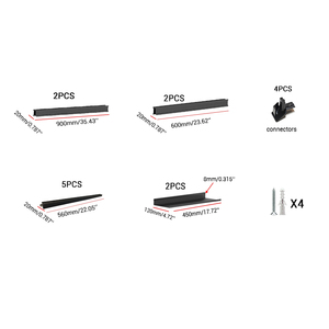 Hot Selling Aluminium Alloy Multi-Tier Wall Floating Storage <strong>Shelf</strong> Large Capacity Modern <strong>Design</strong> Wall Mounted Living Room Kitchen - Product Image 3