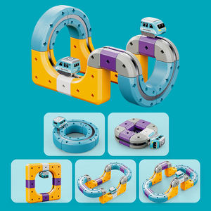 Nieuwe aanwinst DIY Trein Speelgoedauto Spoorbaan Flexibele Spoorbaan Bouwsets Zwaartekracht Sporen Speelgoed Elektrische Treinset voor Kinderen - Product Image 4