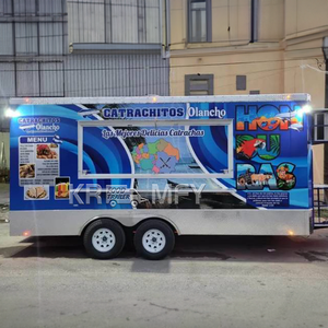 2025 Hamburgers Hot Dog Pizza Fast Trailer Stainless Steel Mobile Food Truck With Full <b>Kitchen</b> For Sale - Product Image 2