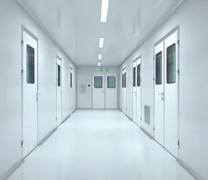 Customized 40mm steel single swing door antibiosis cleanroom single door for pharmacy hospital lab hospital