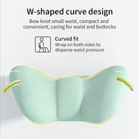 Coussin de soutien lombaire pour voiture et oreiller cervical ergonomique en mousse à mémoire de forme pour soulager les douleurs dorsales et cervicales, housse lavable