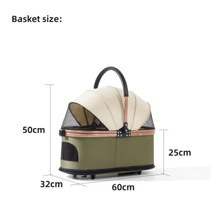 बहु-कार्यात्मक त्वरित पिकअप पालतू स्टलर फोल्डेबल वॉटरप्रूफ पोर्टेबल 4-पहिया धातु टिकाऊ पालतू गाड़ी कुत्ते - Product Image 3