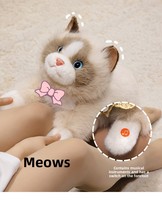 Peluches de chats simulés, jouets en peluche mignons en forme de chatons, cadeaux pour filles et jouets promotionnels