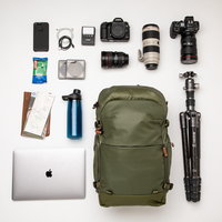 Mochila personalizada vintage impermeable de poliéster modular con cremallera, duradera y portátil de 32L para cámara DSLR, para viajes, senderismo y fotografía.