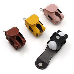 Porte-tee de golf portable en cuir PU gaufré, 7 couleurs tendance, avec clip métallique et fermeture magnétique, capacité 2 tees – En stock - Product Image 2