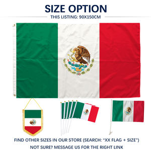 Mexikanische Flagge 3x5ft Polyester Einseitig Bedruckt Messingösen Doppelt Genäht Großhandel 3x5 90x150cm Mexiko-Flagge - Product Image 4