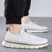 Chaussures décontractées pour hommes grande taille, confortables, à enfiler, avec logo personnalisable, empeigne en maille respirante, légères, tendance automne