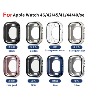 360 a copertura totale custodie per orologi in vetro temperato protettore <span class=keywords><strong>Apple</strong></span> <span class=keywords><strong>Watch</strong></span> 40/41/44/45/42/46 Ultra <span class=keywords><strong>49mm</strong></span> Cover Iwatch 4 5 6 7 8 9 10 - Product Image 3