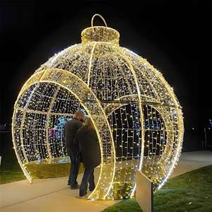 <span class=keywords><strong>Gigante</strong></span> 3D vacaciones al aire libre Navidad bola azul LED motivo luces <span class=keywords><strong>esfera</strong></span> Gasebo luces para Parque <span class=keywords><strong>de</strong></span> Atracciones - Product Image 5