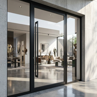 Porte intérieure en verre et fer noir sur mesure de qualité supérieure avec le dernier design