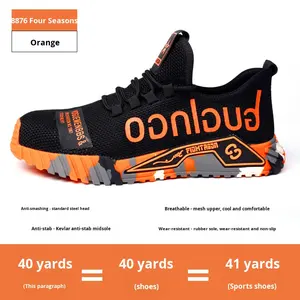 <span class=keywords><strong>Scarpe</strong></span> antinfortunistiche in acciaio traspirante in gomma Sole un comodo e funzionale antiscivolo con lacci per <span class=keywords><strong>misure</strong></span> di sicurezza estive - Product Image 4